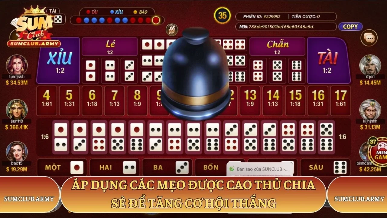 Áp dụng các mẹo được cao thủ Sumclub chia sẻ để tăng cơ hội thắng