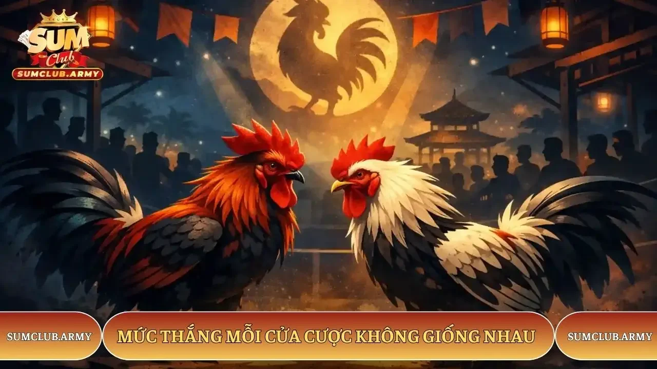 Mức thắng mỗi cửa cược đá gà Sumclub không giống nhau Mức thắng mỗi cửa cược đá gà Sumclub không giống nhau